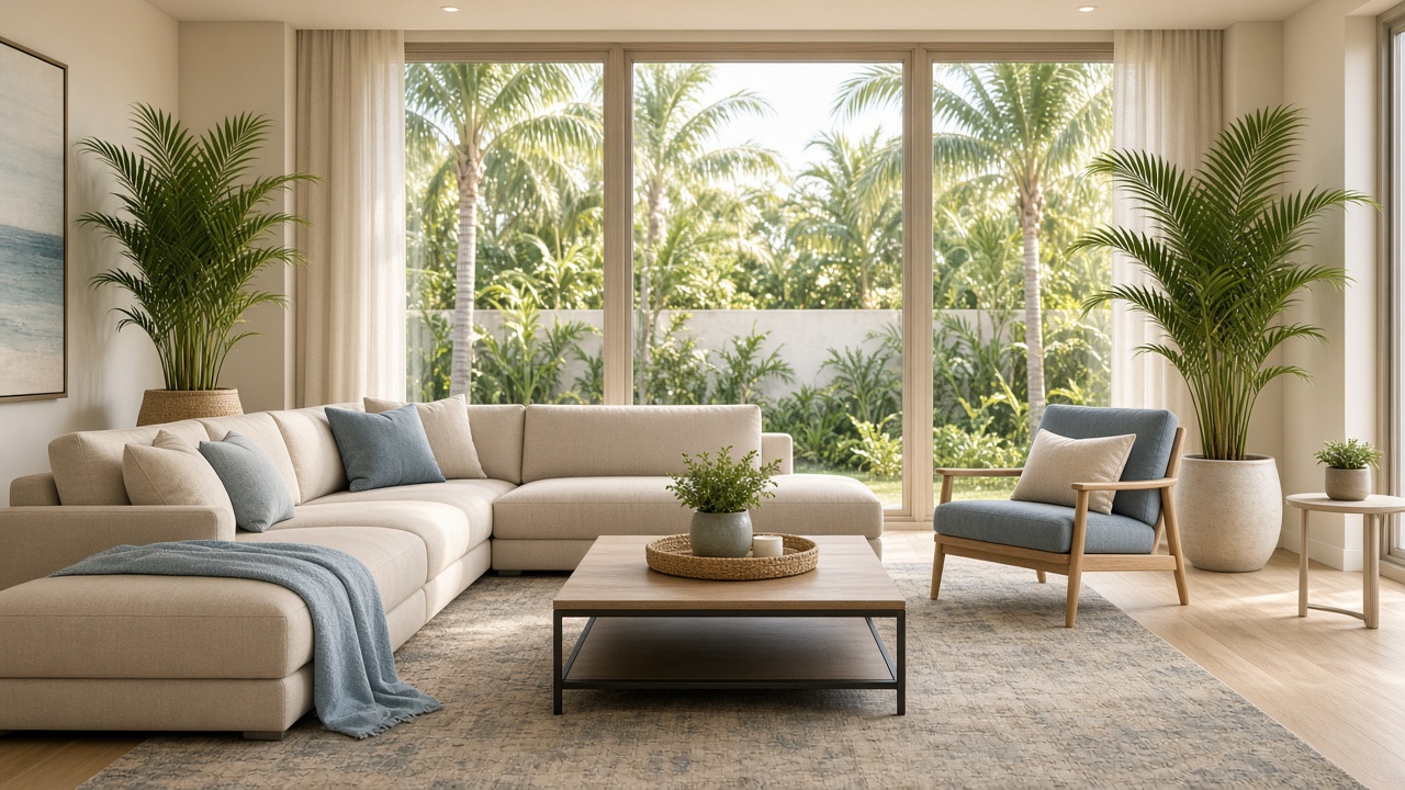 Bright, calm lounge in a residential mental health program, illustrating LOCUS levels of care